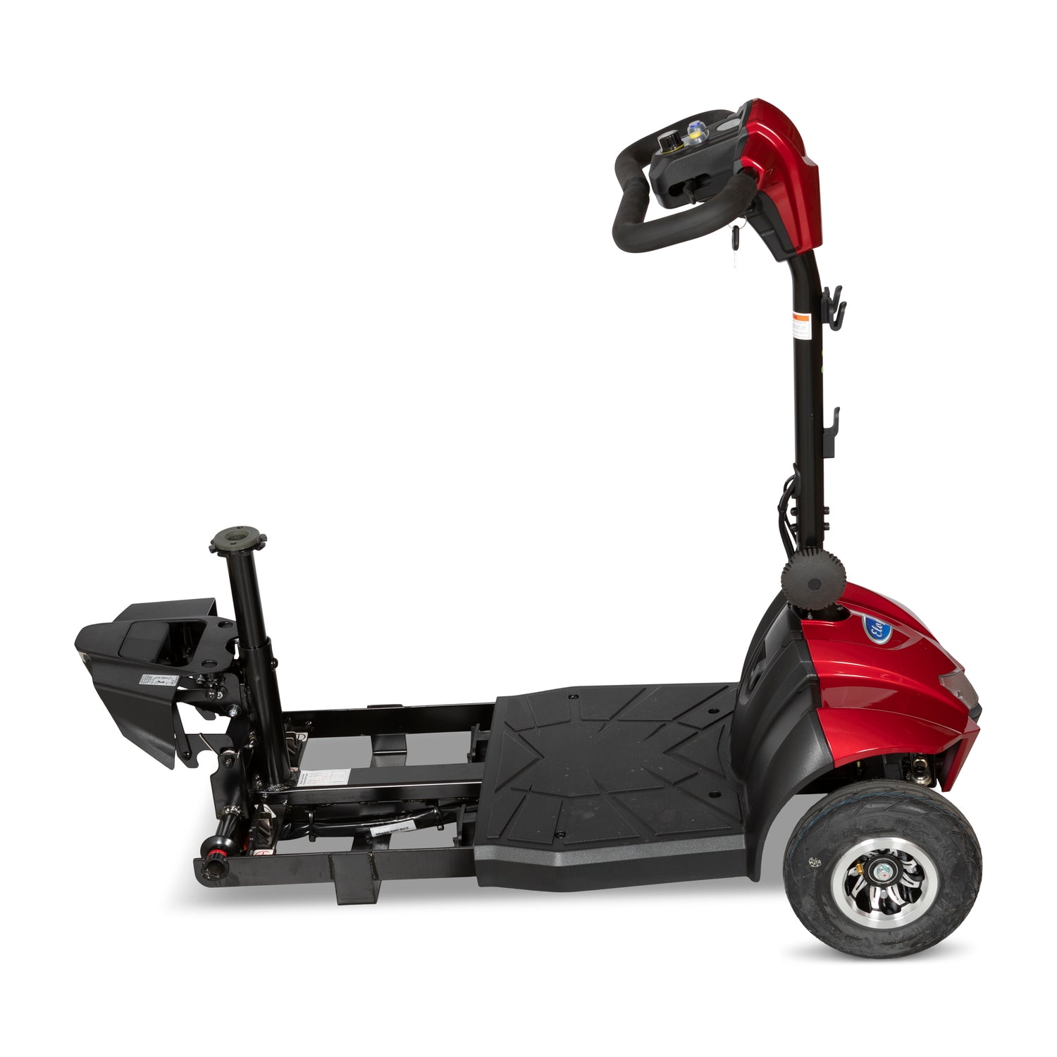 Nedmonterad promenadscooter röd Eloped